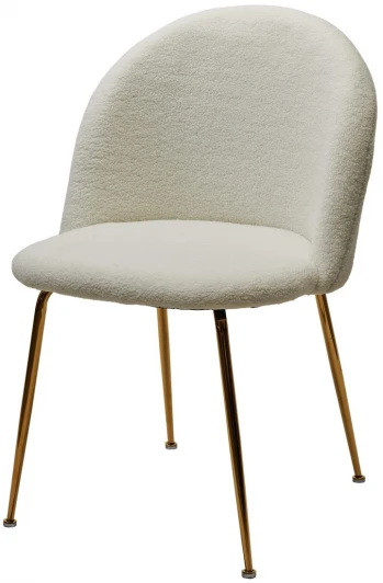 629M04973 Стул PRESLEY NINI-01 Белый, teddy / золотой каркас М-City