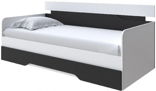 2019813 Без бренда Кровать-Софа Milton (ЛДСП Белый/Черный) 120x190