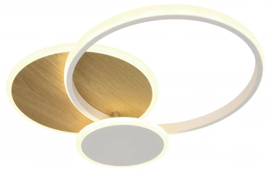 City CLL-1-60-RC WH+Wood Потолочная люстра светодиодная с пультом ЭРА City CLL-1-60-RC WH+Wood