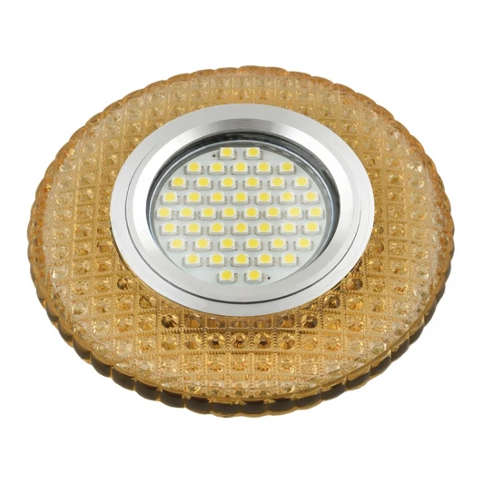 DLS-L135 GU5.3 GLASSY/GOLD Встраиваемый точечный светильник Fametto Luciole DLS-L135 GU5.3 GLASSY/GOLD (220V, круглые)