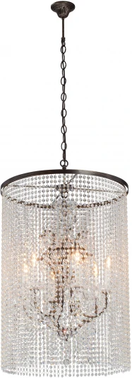 V5817-7/6 Подвесная люстра Vitaluce V5817-7/6, 6xE14 макс. 40Вт V5817-7/6 (220V, подвески, на цепи, подсвечник, свеча, круглые)