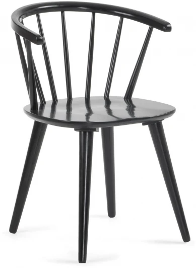 054232 Обеденный стул La Forma (ex Julia Grup) Trise (Черный/ ДСП,Дерево,Каучук)
