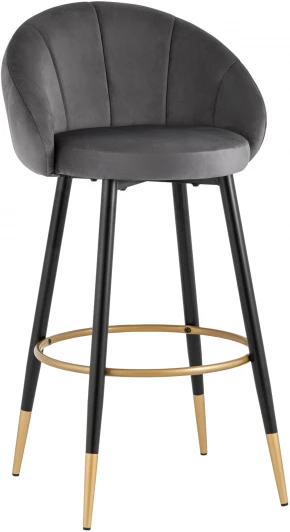 УТ000036369 Стул барный Stool Group Наоми велюр серый УТ000036369