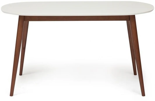 10465 Стол обеденный MAX (Макс) основание бук, столешница мдф, 140 х 80 75см, Белый + Коричневый Tetchair 10465