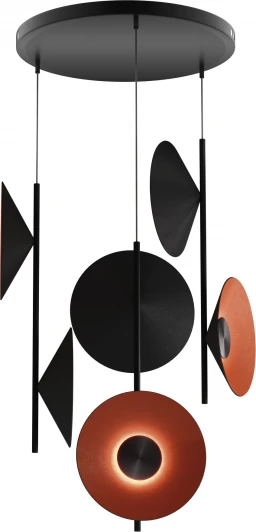 SL3003.403.09 Подвесной светильник ST Luce Sentito SL3003.403.09 Черный/Оранжевый, Черный LED 9*2W 3000K (220V, на проводе)