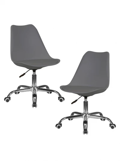 LMZL-PP635D-N_CH-M_EL-GR-04 Набор 2 шт офисное кресло для персонала DOBRIN MICKEY (темно-серый)