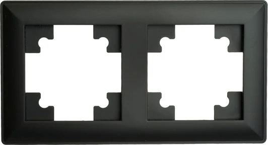 39813 Рамка на 2 поста (черный) Stekker Катрин 39813