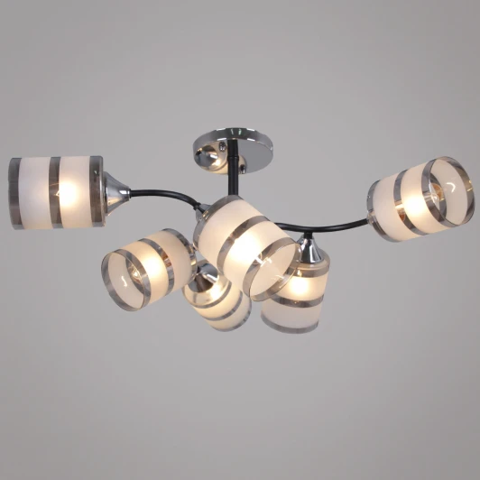 45360-0.3-06 BK+CR Потолочная люстра на штанге Reluce 45360-0.3-06 BK+CR