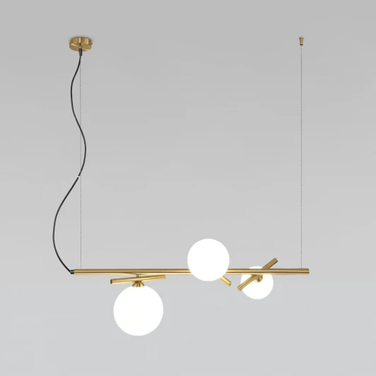 50382/3 Подвесной светильник Eurosvet Salut 50382/3 латунь (220V, на тросе, шарики)