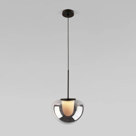 90325/1 черный Подвесной светодиодный светильник со стеклянным плафоном Eurosvet Twice 90325/1 черный (220V, на проводе)