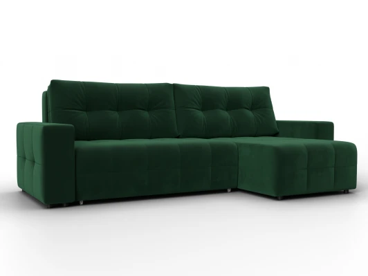 137604 Диван угловой Лига-122 угол универсальный (ДСП,Брус,Велюр/Зеленый) Лига Диванов 137604