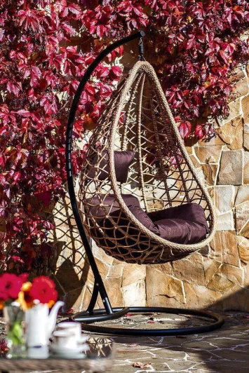  Плетеное подвесное кресло Aura