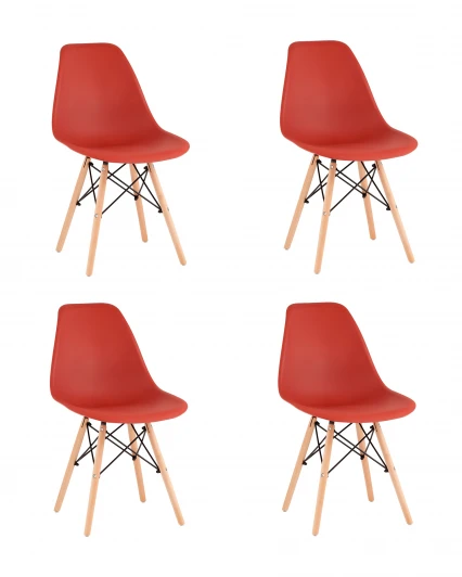 УТ000039376 Стул Eames Style DSW терракотовый x4 (разборный каркас) Stool Group арт.УТ000039376