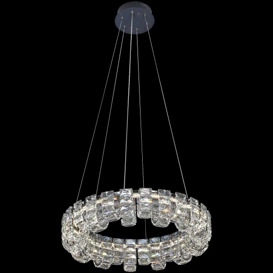 33051-0.4-400 CR Подвесная люстра светодиодная с регулировкой цветовой температуры Reluce 33051-0.4-400 CR (220V, хрусталь, на тросе)