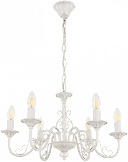 342620/6 WT+SL Подвесная люстра Arte Milano AM342620 342620/6 WT+SL (220V, на цепи, подсвечник, свеча)