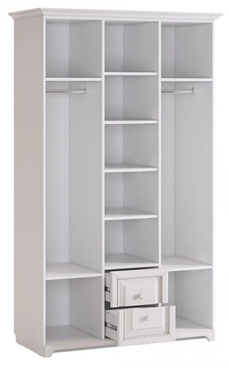 SMB-11.1651 Белла Шкаф 3-створчатый Mebelson (ЛДСП,МДФ,ПВХ,Зеркало/Белый) арт.SMB-11.1651