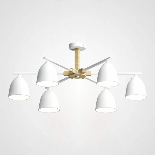 NOA01 Потолочная люстра на штанге Noa 6 White ImperiumLoft Noa01 (183469-26) (220V)
