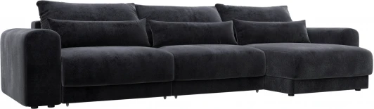 129167 Диван угловой Лига-056 НПБ Лонг угол универсальный Лига Диванов (Велюр) арт.129167