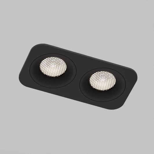 15277/LED Светильник встраиваемый светодиодный IP44 Elektrostandard Tetro 15277/LED 20W 4000K черный IP44