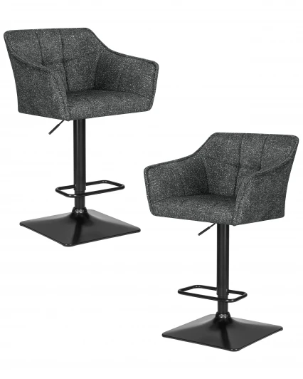 LM-5033-N_B-M_CT-LEO11 Набор 2 шт стул барный DOBRIN RALF (серый твид (LEO11))