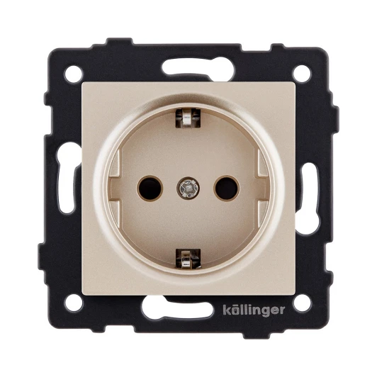 REA-002GD Розетка штепсельная SCHUKO 16A/250 В золотой Kollinger REA-002GD для Aspekt, Eleganz, Reflex