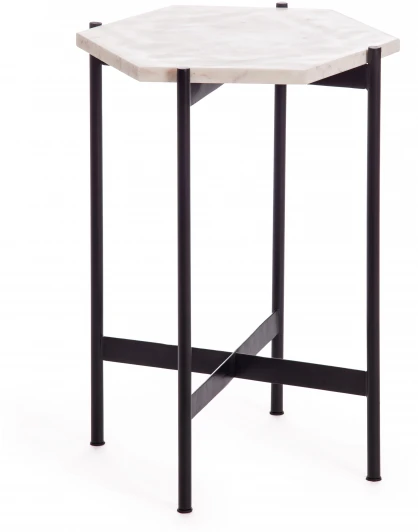 15859 Столик кофейный Secret De Maison FENDY (mod. 11980) алюминиевый сплав/мрамор, 38*38*53 см, античная медь Tetchair 15859