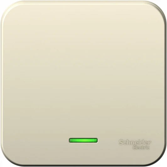 BLNVA061102 Выключатель накладной одноклавишный с подсветкой (молочный) Systeme Electric Blanca BLNVA061102