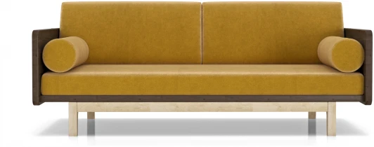 18153 Диван Arsko Двалин орех горчичный велюр