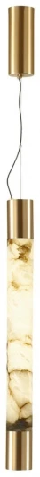 6687/15L Подвесной светильник Odeon Light Marbella 6687/15L латунь/металл/алебастр IP20 LED 15W 3000/4000 (220V, на проводе)