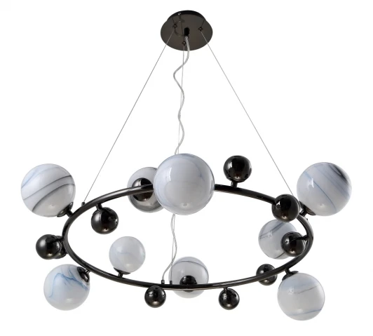 SALVADORE SP9H BLACK CHROMIUM Подвесной светильник Crystal Lux SALVADORE SP9H BLACK CHROMIUM