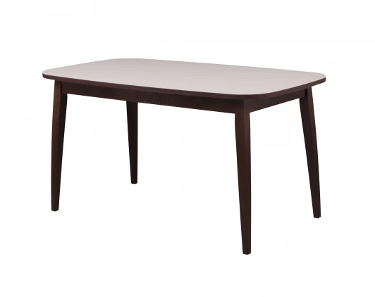 100241 Стол Стекло, Орех темный/Бежевый матовый Ессентуки Турин 100241