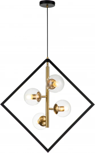 V000106 Люстра подвесная Faccetta V000106 (13005/A/4P Black) (220V, на проводе, шар)
