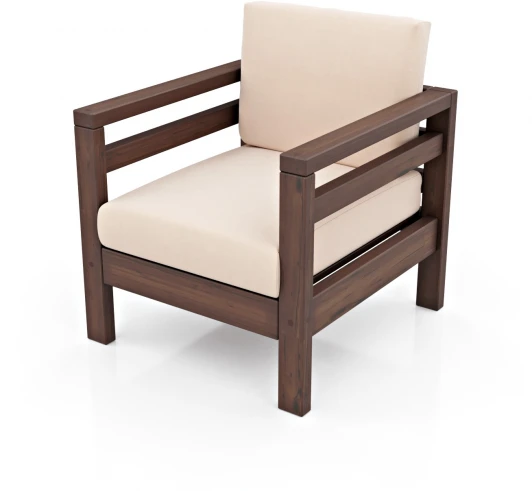 20817 Кресло Arsko Домино орех велюр молочный