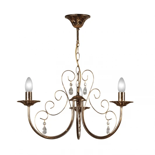 S9011-3 Люстра подвесная Day&Night, 3 лампы, черный с золотом и прозрачным