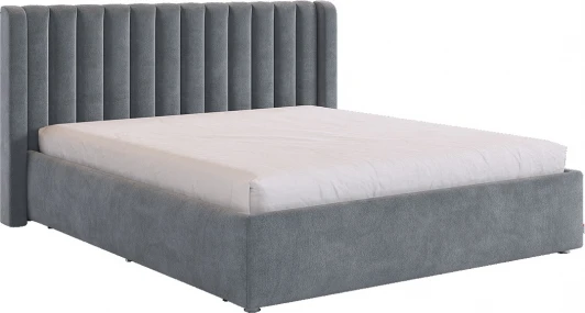 ZO.KM1.6-23.2171 Кровать с основанием Ева 160х200 см Mebelson (ЛДСП,Ткань,Велюр/Графит) арт.ZO.KM1.6-23.2171