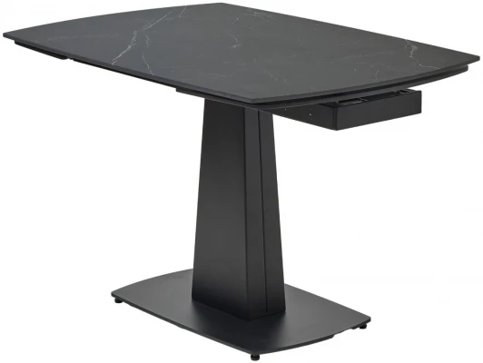 614M05564 Стол M-City BALDE 120 MATT BLACK MARBLE SOLID CERAMIC / BLACK