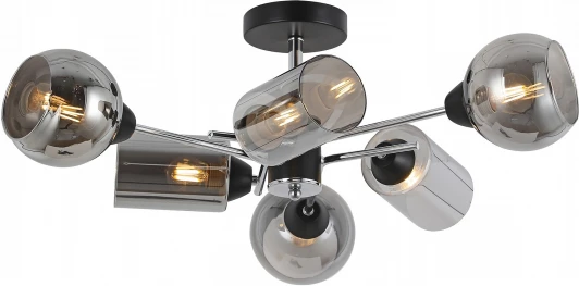IL8243-6COU-79 BK CR Потолочная люстра на штанге ILLUMICO IL8243-6COU-79 BK CR