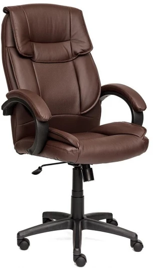 10124 Кресло OREON кож/зам, коричневый/коричневый перфорированный, 36-36/36-36/06 Tetchair 10124