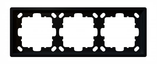 FD1003PBM Рамка на 3 поста (черный матовый) Jasmart FD FD1003PBM