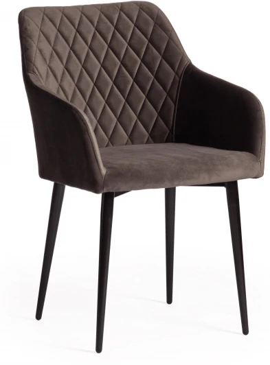 19046 Кресло BREMO (mod. 708) / 1 шт. в упаковке (Ткань,Металл /Темно-серый,Черный)