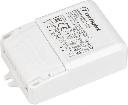 033809 Блок питания ARJ-SP-12-PFC-DALI2-A (12W, 3-24V, 0.35-0.7A) (Arlight, IP20 Пластик, 5 лет) 033809