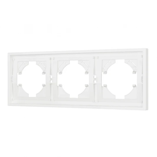 054653 Рамка пластиковая FRM-TENDO-SFPL-3-WH (Arlight, Матовый белый) 054653