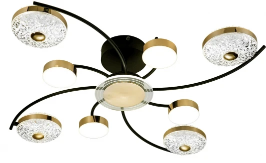 10208/8LED Потолочная люстра Divita 10208/8 LED*110W Black/Gold