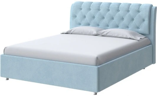 2022794 PROxSON Кровать Chester (Ткань: Велюр Teddy Морозная свежесть) 140x200