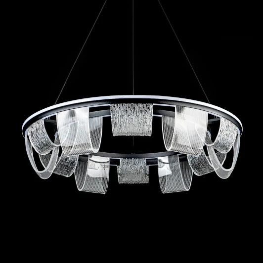 L7706-800 BK Подвесной светильник светодиодный с пультом с регулировкой цветовой температуры LED4U L7706-800 BK