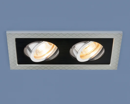 1041/2 MR16 SL/BK серебро/черный Встраиваемый точечный светильник Elektrostandard 1041/2 MR16 SL/BK серебро/черный