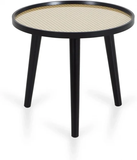 632473 Стол журнальный Focus 500 ОГОГО (арт.632473), (МДФ,Ротанг/Бежевый,Черный)