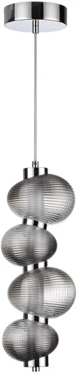 5096/17L Подвесной светильник Odeon Light Bruco 5096/17L хром/дымчатый градиент/металл/стекло LED 17W 4000K (220V, на проводе, бусы)