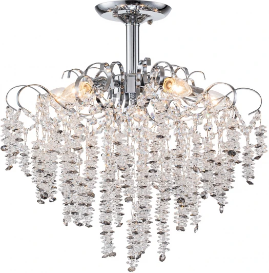 2106/5P Потолочная люстра Escada Sardena 2106/5P Светильник на штанге 5х40Вт E14, металл/хрусталь, хром/прозрачный (220V)