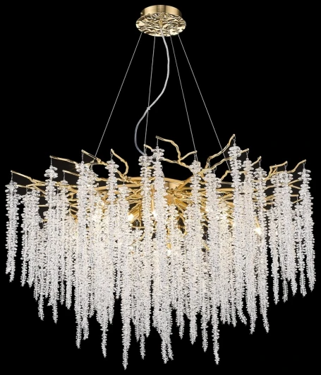 WE185.15.303 Подвесная люстра каскадная Wertmark Daciana WE185.15.303 (220V, хрусталь, на тросе)